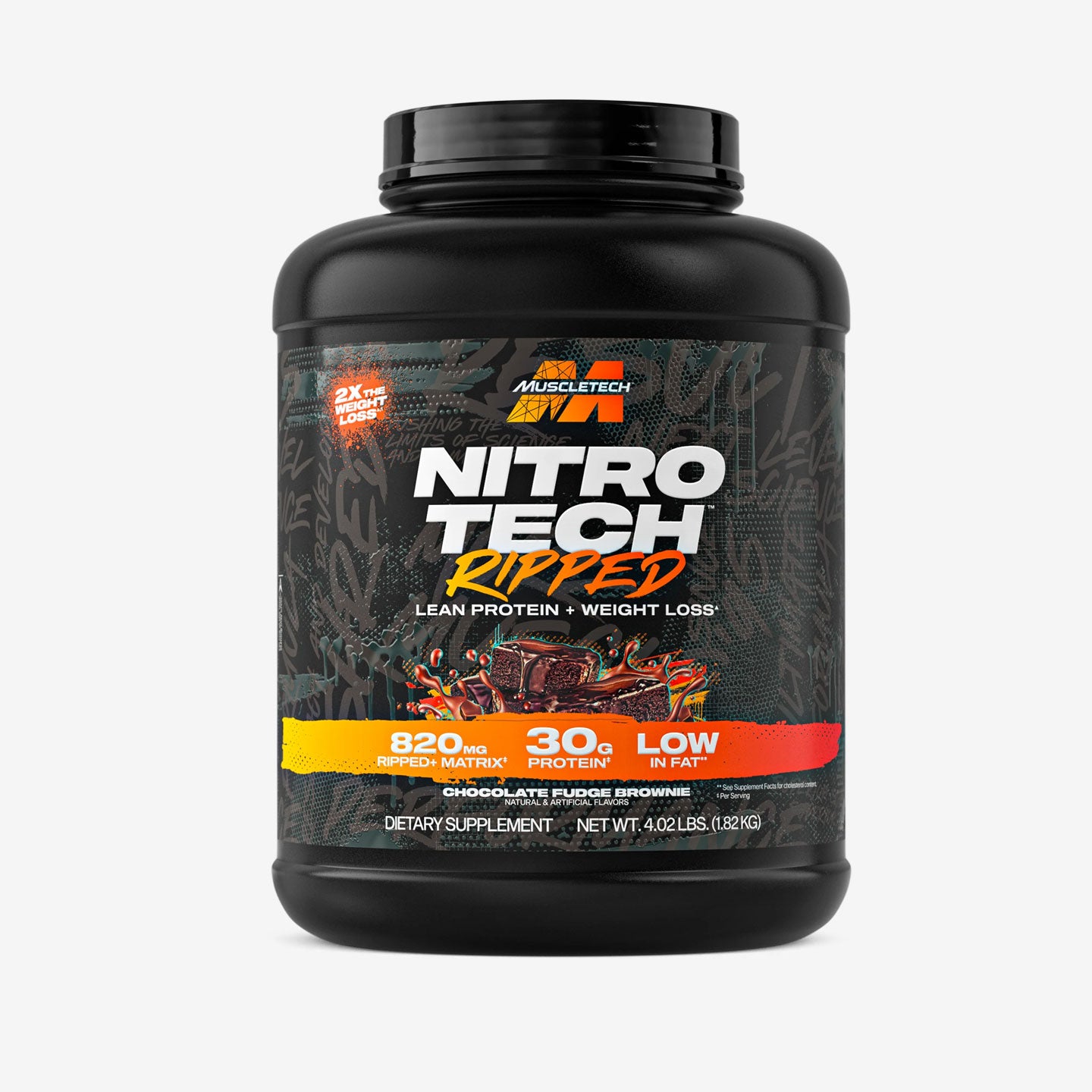 Nitro-Tech Ripped 4 lbs Proteina 30 gr + Perdida de Peso. Muscletech