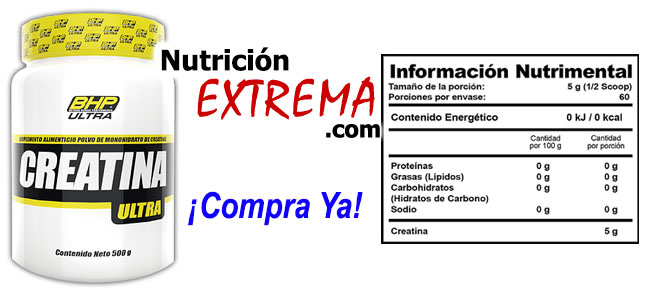 Creatina Ultra 300 gr - Creatina de excelente calidad. BHP Ultra