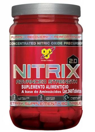 Nitrix 180 tabs más nutrientes y oxígeno a tus músculos. BSN